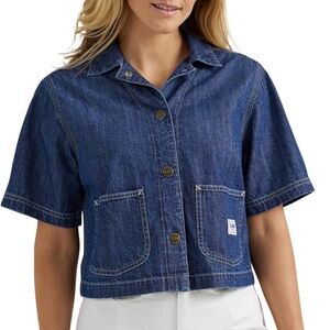 Blue Denim Cropped Top